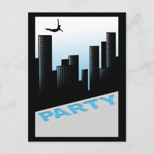pool party invitation postcard