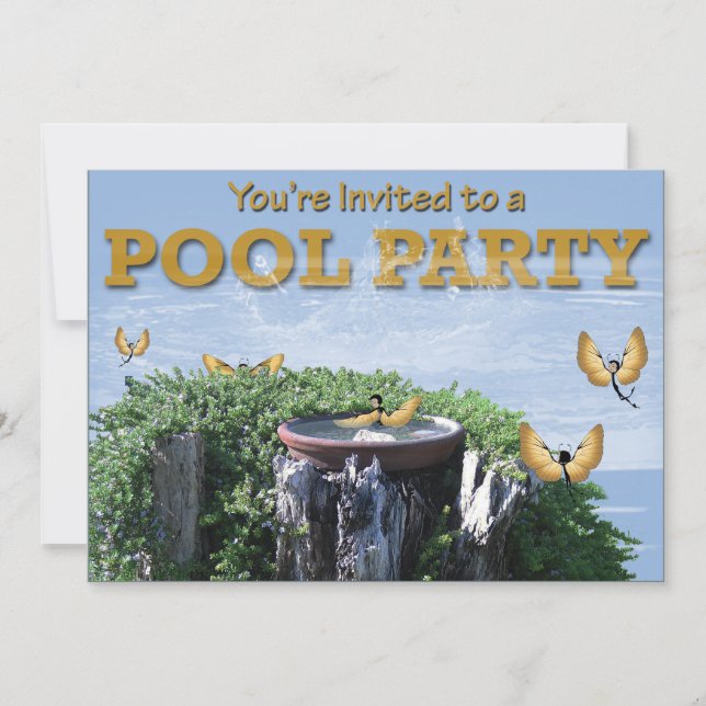 Pool Party invitations (Front)