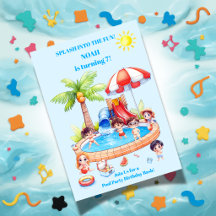 Pool Party Kids Birthday Invitation | Editable