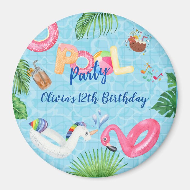 Pool Party  Magnet (Front)