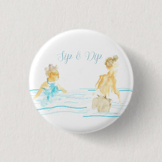 Pool Party Napkins 1 Inch Round Button