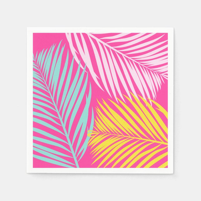 Pool Party Paper Napkins | Tropical Paper Napkins (Front)