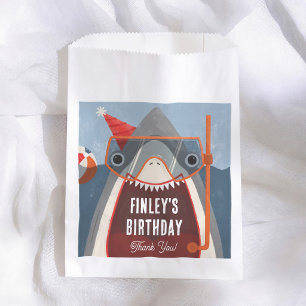Pool Party Shark Boy Birthday Party Thank You Favour Bag