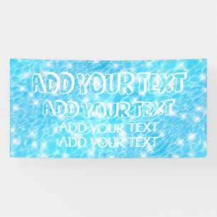Pool party Summer party Beach wedding blue water Banner