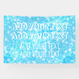 Pool party Summer party Beach wedding blue water Banner