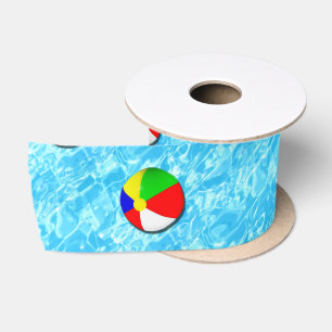 Pool Party Swimming Gift Satin Ribbon