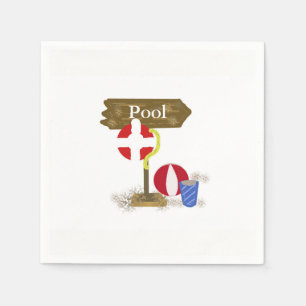 Pool Party Time Napkin