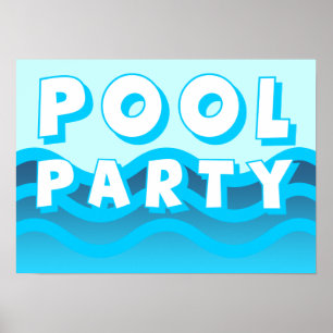 pool party waves poster