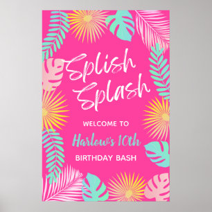 Pool Party Welcome Sign   Pool Party Sign