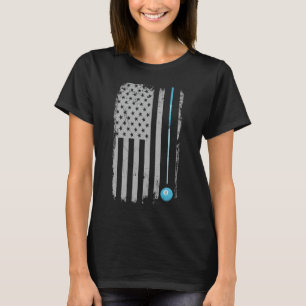 Pool Player - Billiards 8 Ball Vintage American Fl T-Shirt