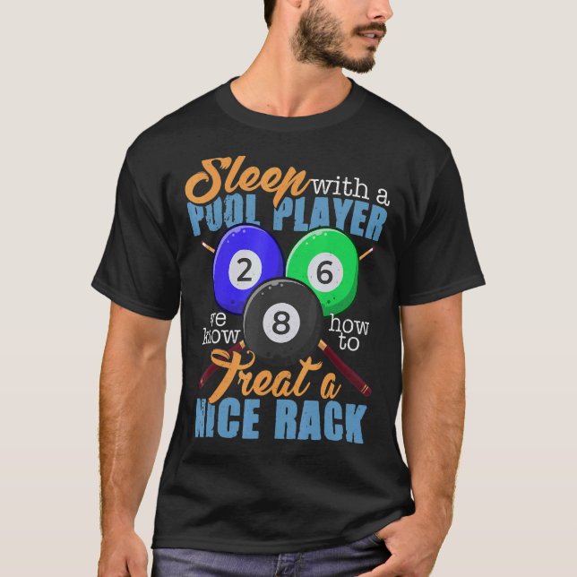 Pool Player Gif Billard 8 Ball T-Shirt (Front)