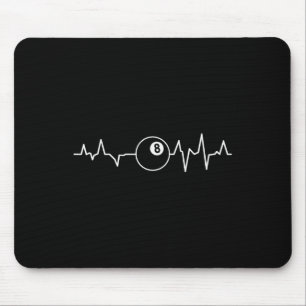 Pool Players Heartbeat Billiards 8 Ball 9 Ball  Mouse Pad