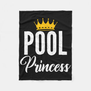 Pool Princess Pool Billiards Princess  Fleece Blanket