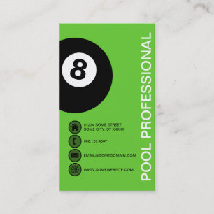 POOL PROFESSIONAL bubbles Business Card