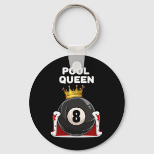 Pool Queen Girls Pool Womens Billiards Pool Keychain