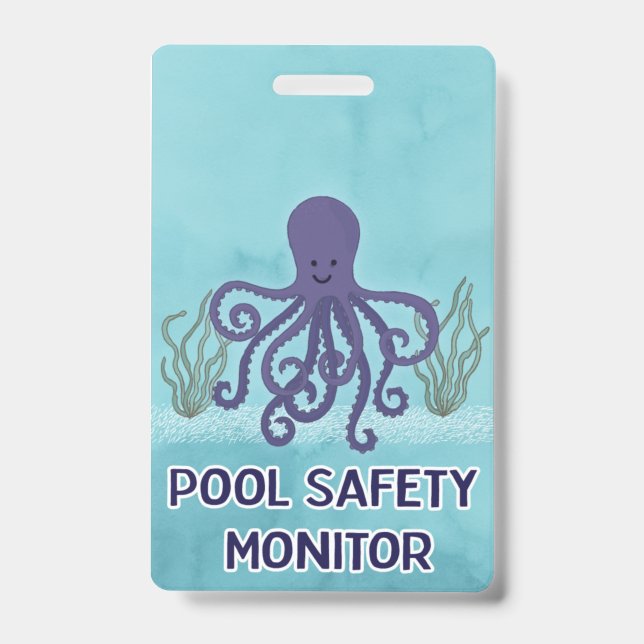 Pool Safety Monitor Badge (Front)
