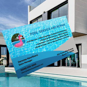 Pool Service and Repair Business Card
