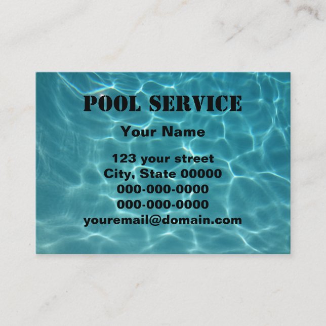 Pool Service Business Card (Front)