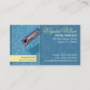 Pool Service Business Card