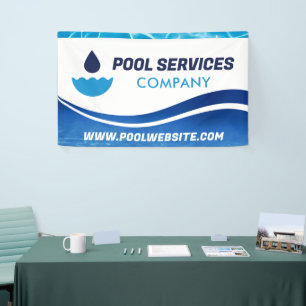 Pool Services   Blue Water Wave   Swimming Pool Banner