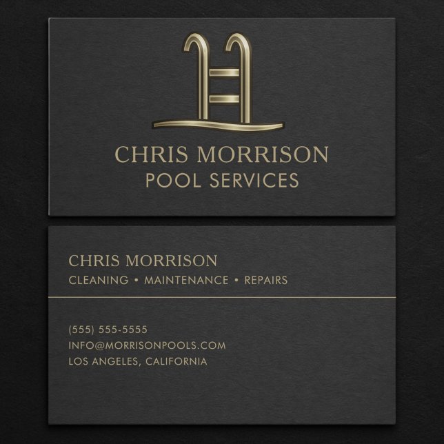 Pool Services Business Card (Creator Uploaded)