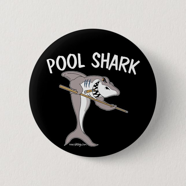 Pool Shark 2 Inch Round Button (Front)