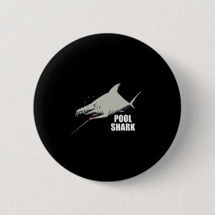 Pool Shark Billiards Design For Gift Pool Player 2 Inch Round Button