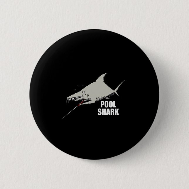 Pool Shark Billiards Design For Gift Pool Player  2 Inch Round Button (Front)