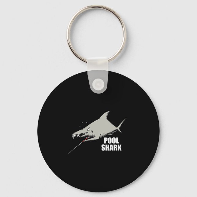 Pool Shark Billiards Design For Gift Pool Player  Keychain (Front)