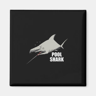 Pool Shark Billiards Design For Gift Pool Player Magnet