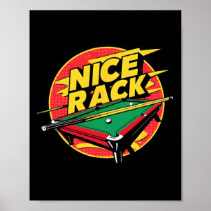 Pool Shark Billiards Nice Rack Funny Puns 8 Ball B Poster