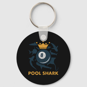 Pool Shark Billiards Pool Billiards Hall Player Ba Keychain