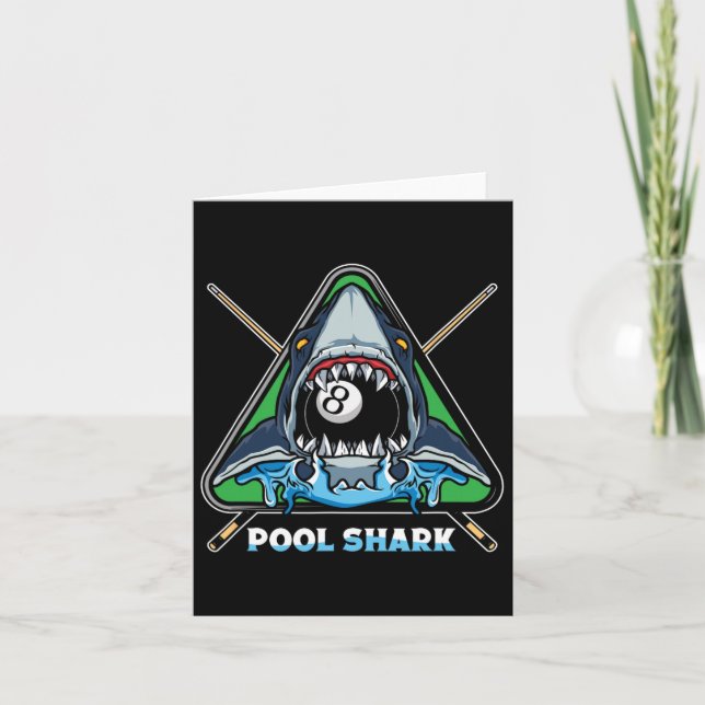 Pool Shark Billiards Pool Snooker Billiards Rack  Card (Front)