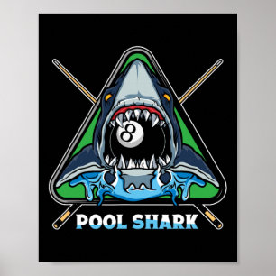 Pool Shark Billiards Pool Snooker Billiards Rack Poster
