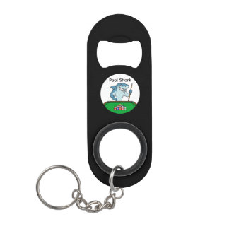 Pool Shark Billiards Theme Keychain Bottle Opener