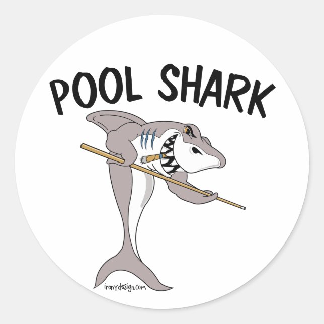 Pool Shark Classic Round Sticker (Front)