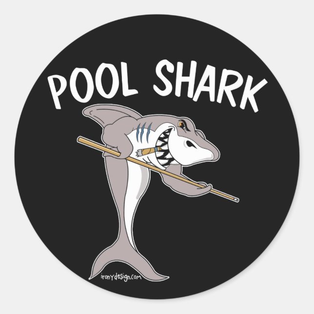 Pool Shark Classic Round Sticker (Front)