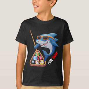 Pool Shark Cool Shark Billiards Player  T-Shirt