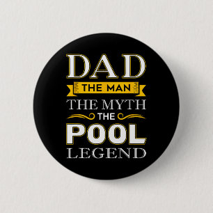 Pool Shark Dad Gifts For Billiards Dads  2 Inch Round Button