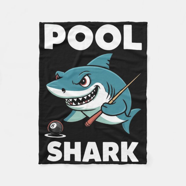 Pool Shark Snooker Player Funny Billiards  Fleece Blanket (Front)