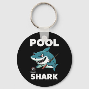 Pool Shark Snooker Player Funny Billiards Keychain