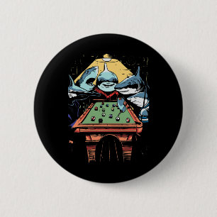 Pool Sharks Shark Billiards Game 2 Inch Round Button