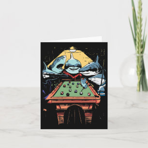 Pool Sharks Shark Billiards Game  Card