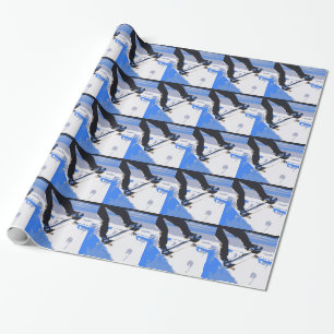 Pool Skating Skateboard Wrapping Paper