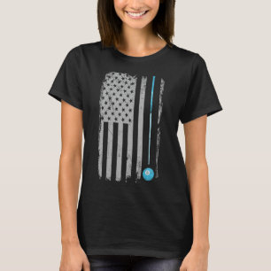 Pool Stick Billiards 8 Ball Vintage Usa American F T-Shirt