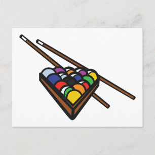 Pool Sticks Postcard