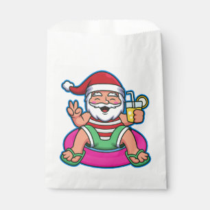 pool summer santa claus funny xmas favour bag