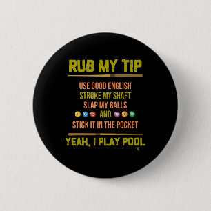 Pool Table Billiard Player Sports Billiard Gift 2 Inch Round Button