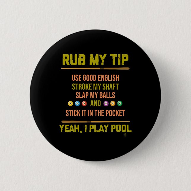Pool Table Billiard Player Sports Billiard Gift  2 Inch Round Button (Front)