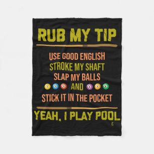 Pool Table Billiard Player Sports Billiard Gift  Fleece Blanket